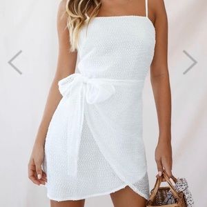 Back Knot Wrap Dress